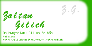 zoltan gilich business card